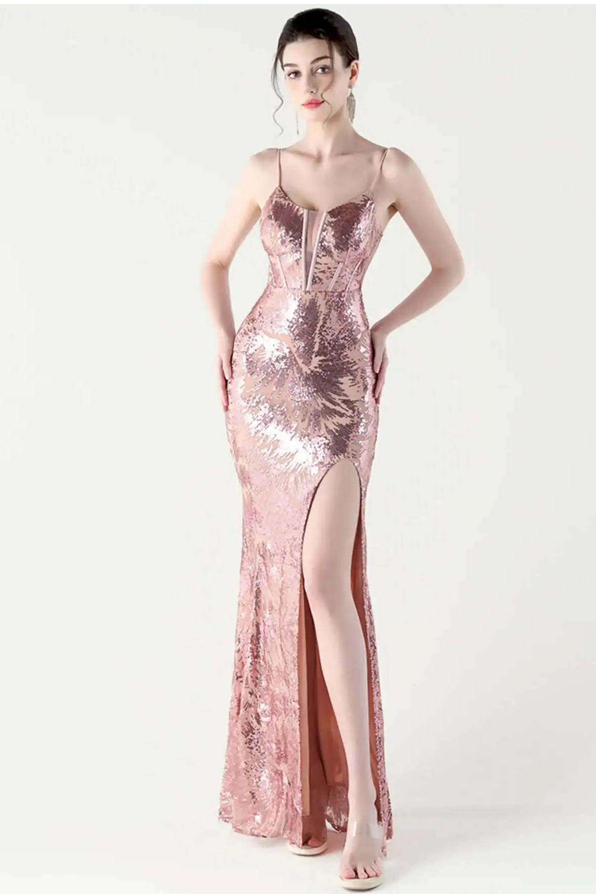 New York's Fashion Sexy backless sequin maxi slip summer dress women elegant prom party long dresses woman luxury birthday evening dresses vestidos